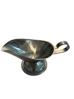 Bloomfield 3735 Stainless Steel Silver Oval Gravy Boat with Handle 4” X 2.5”